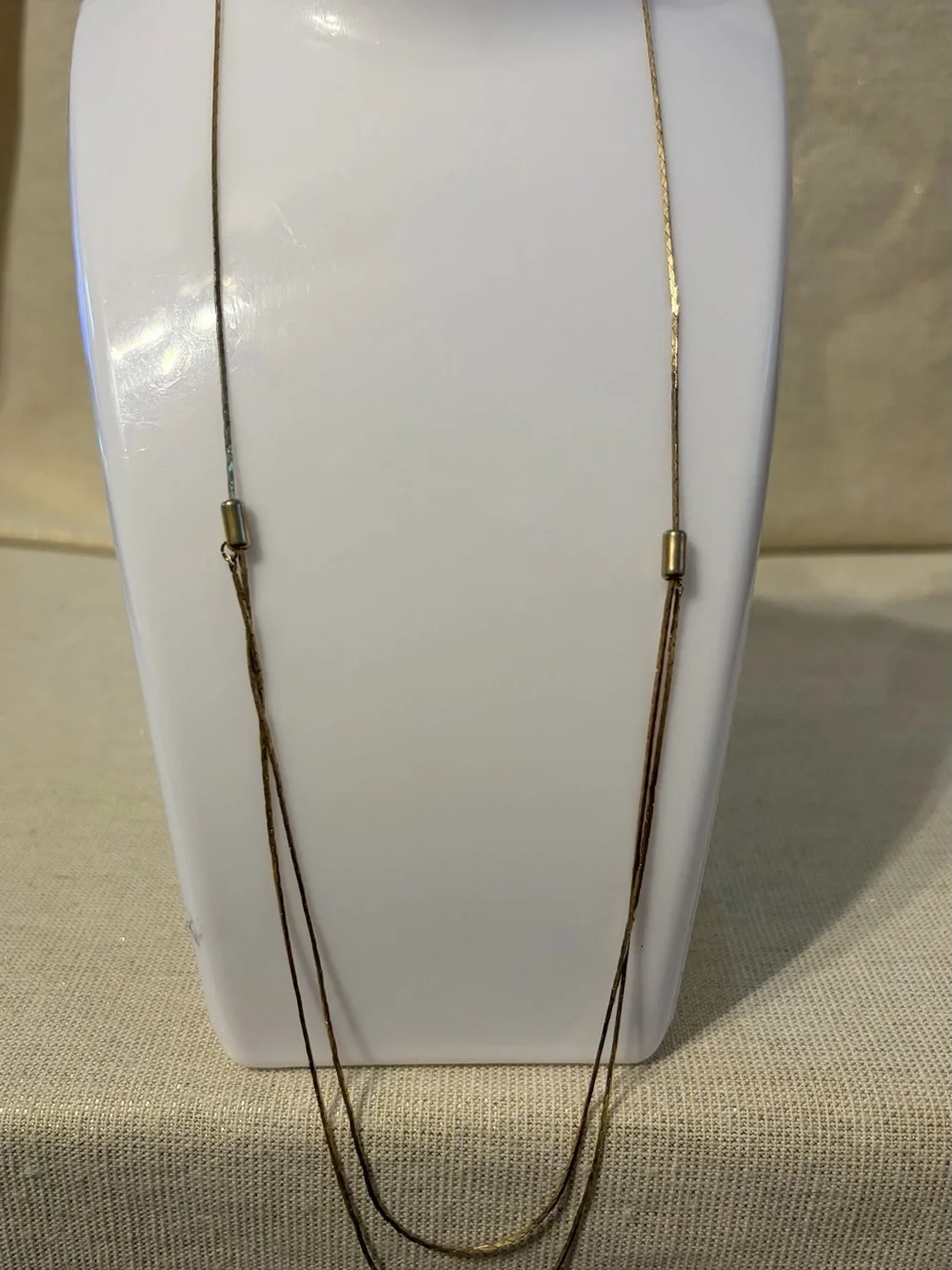 Vintage Slide Elegant Double-Layer Gold Tone Women's Necklace